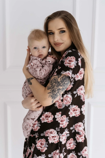 Koszula nocna ciążowa i do karmienia rozpinana Siena Roze Braz - Dolce Sonno.jpg