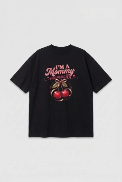 Koszulka Oversize I'm a Mommy Black – Dolce Sonno