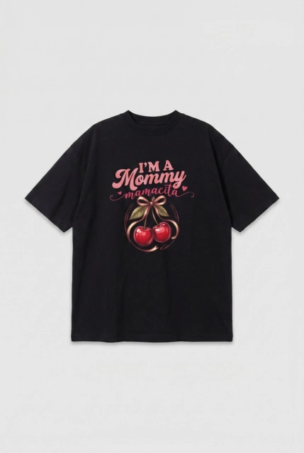 Koszulka Oversize I m a Mommy Black – Dolce Sonno