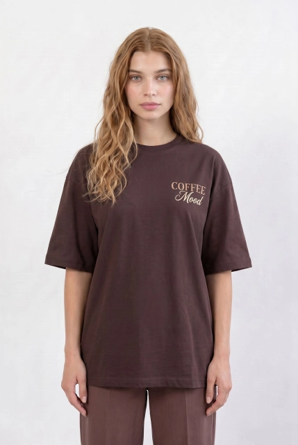 T-shirt Oversize Coffee Mood Dark Chocolate – Dolce Sonno