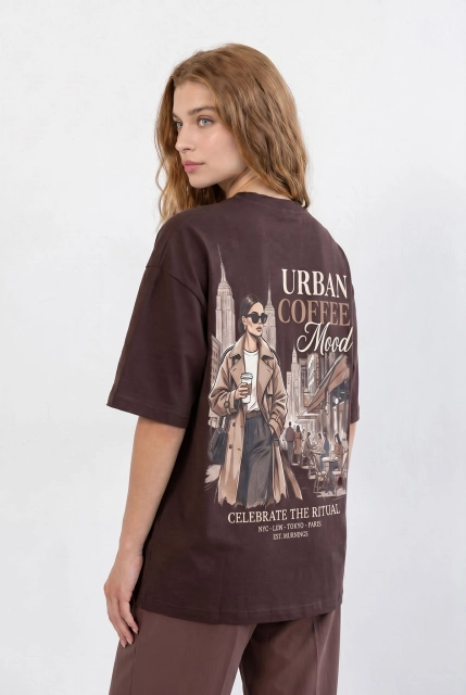 T-shirt Oversize Coffee Mood Dark Chocolate – Dolce Sonno