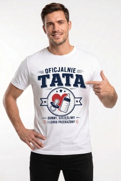 Koszulka dla przyszłego Taty z nadrukiem - OFICJALNIE TATA