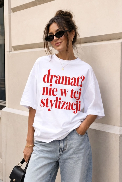 T-shirt Oversize Nie w tej stylizacji – Wualaa Women