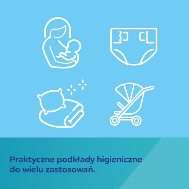 Wielofunkcyjne podkłady higieniczne 90x60 z przylepcem 12szt Wyrób Medyczny​ | 78/002 Canpol babies