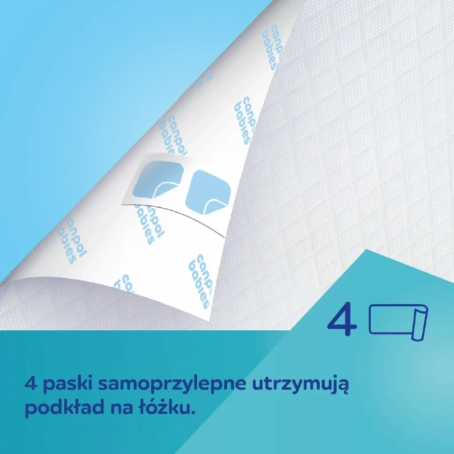 Wielofunkcyjne podkłady higieniczne 90x60 z przylepcem 12szt Wyrób Medyczny​ | 78/002 Canpol babies