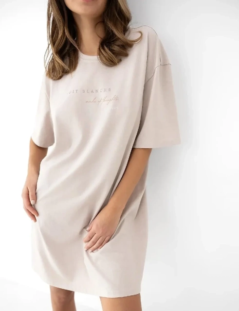Koszula damska Lyanna oversize z krótkim rękawem ONE SIZE - Sensis