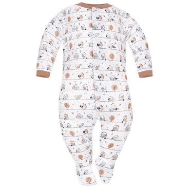 Pajac niemowlęcy Beżowe Ptaszki - Dolce Sonno