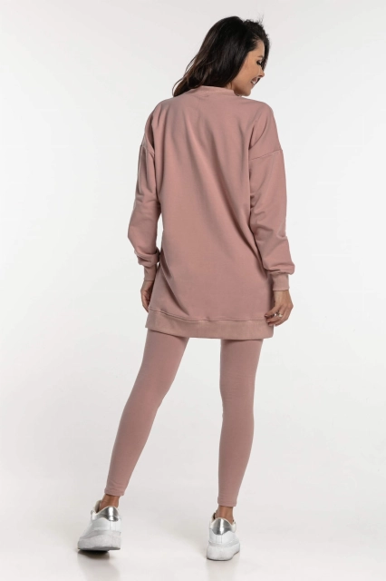 Długa bluza dresowa z rozcięciami Ana/Blush - Dolce Sonno