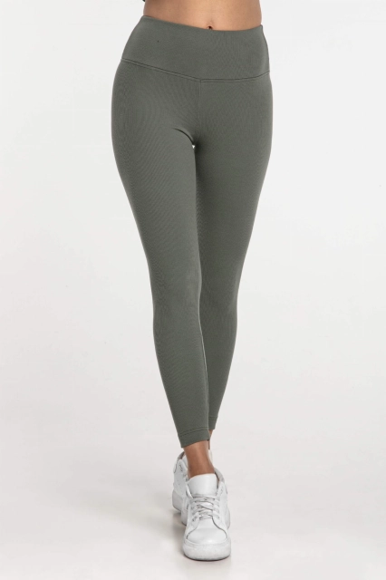 Legginsy prążkowane Khaki - Dolce Sonno