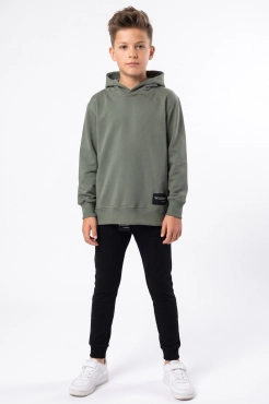 Bluza z kapturem dla chłopca Chilly/Khaki - Wualaa by dolce sonno 