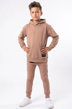 Bluza z kapturem dla chłopca Chilly/Kawa - Wualaa by dolce sonno 