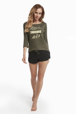 Piżama damska damska Dolce Sonno - Khaki LIA