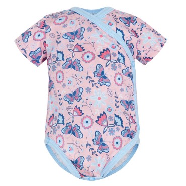 Body kopertowe niemowlęce z  krótkim rękawem Łąka - Dolce Sonno