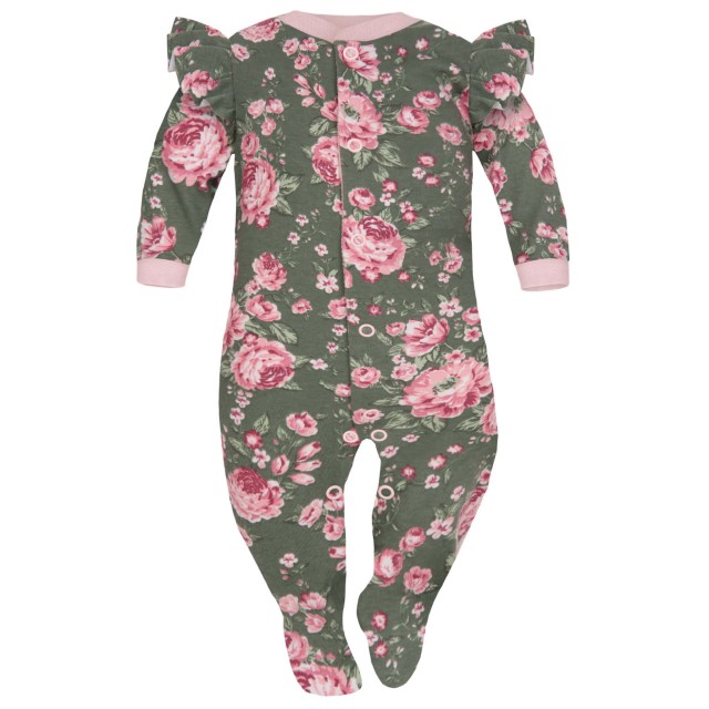Pajac niemowlęcy Kwiaty Zieleń - Dolce Sonno