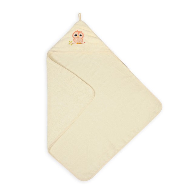 Okrycie kąpielowe 80x80, ręcznik z kapturkiem dla niemowląt Robin Sowa - Baby Matex