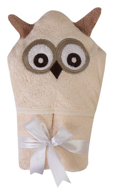 Okrycie kąpielowe 80x80, ręcznik z kapturkiem dla niemowląt Jimmy ecru - Baby Matex