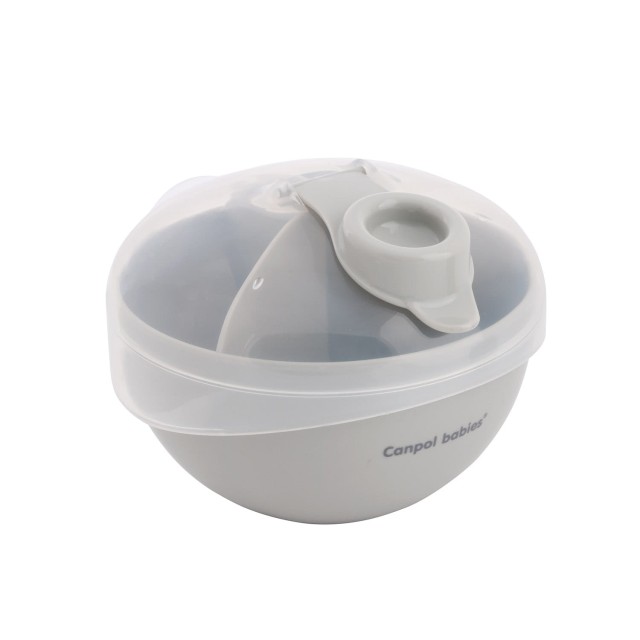 Pojemnik do przechowywania mleka w proszku z trzema przegrodami szary - Canpol Babies