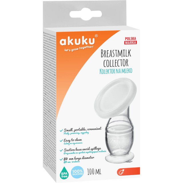 Silikonowy odciągacz, kolektor do pokarmu 100ml - Akuku