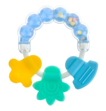 Gryzak, grzechotka dla niemowląt niebieska A0413 Akuku  