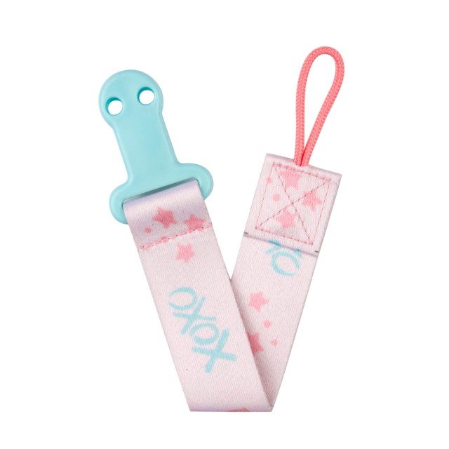 Tasiemka, łańcuszek do smoczka z serii Exotic Animals Pink - Canpol Babies