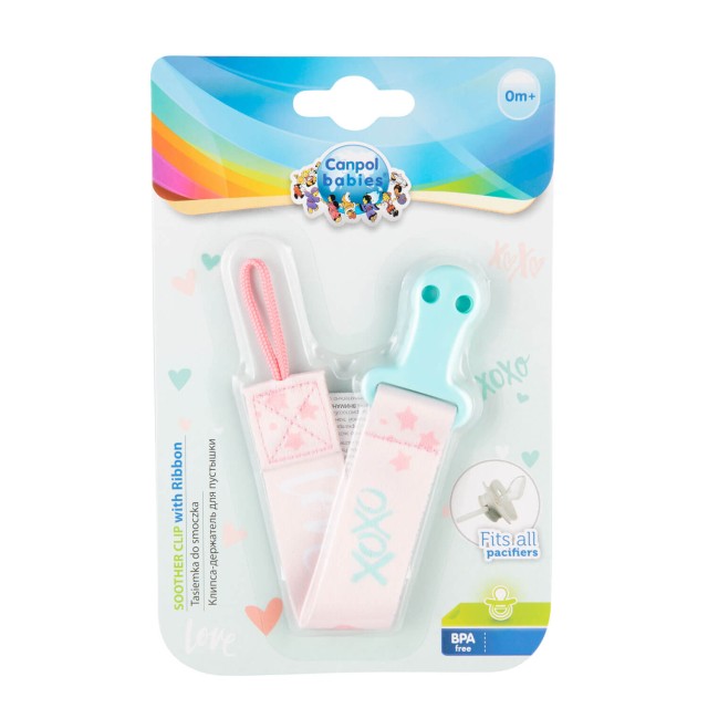 Tasiemka, łańcuszek do smoczka z serii Exotic Animals Pink - Canpol Babies