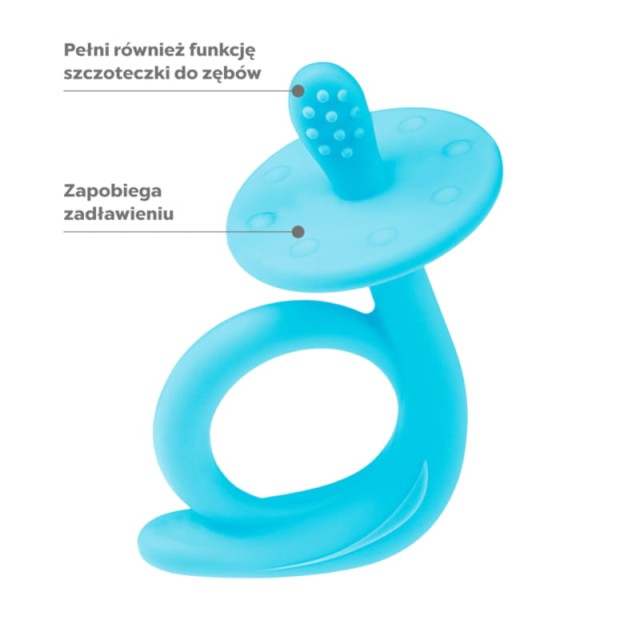 Gryzak silikonowy Ślimak Blue Akuku A0114 - Akuku