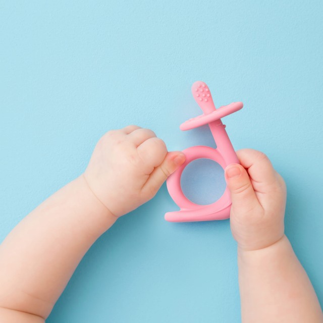 Gryzak silikonowy Ślimak Pink Akuku A0115 - Akuku