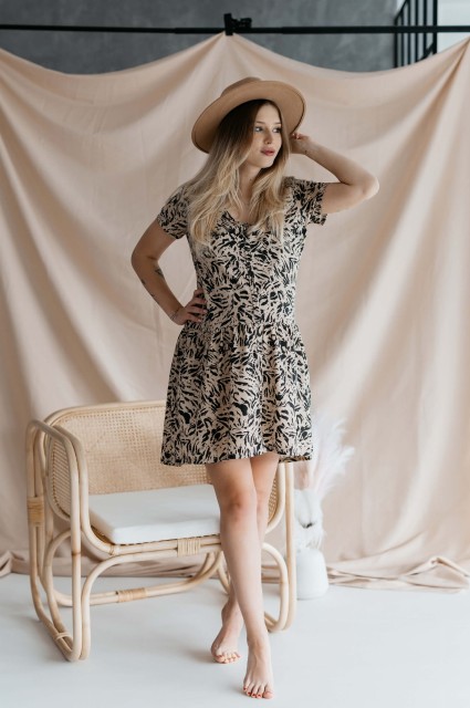 Koszula nocna ciążowa i do karmienia rozpinana Siena/Afryka - Dolce Sonno