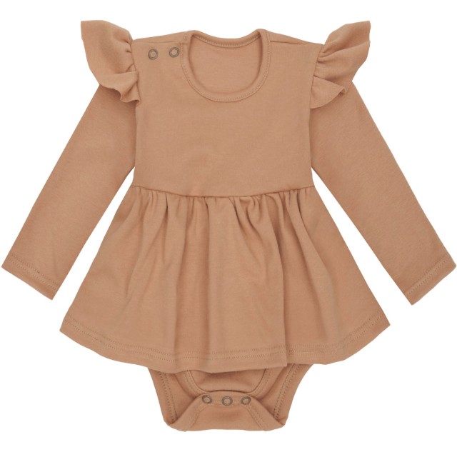 Body z sukienką dla niemowlaka Kawa - Dolce Sonno