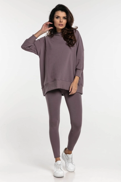 Bluza dresowa damska z rękawem 3/4 Simple/Moor - Dolce Sonno