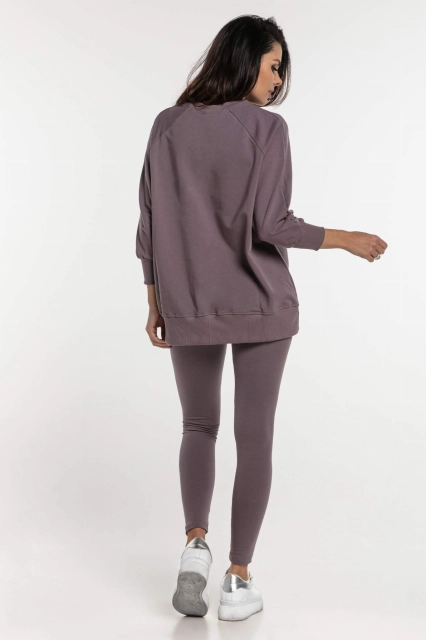 Bluza dresowa damska z rękawem 3/4 Simple/Moor - Dolce Sonno