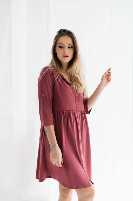 Koszula nocna ciążowa i do karmienia z rękawem 3/4 Paris/ Malaga - Dolce Sonno