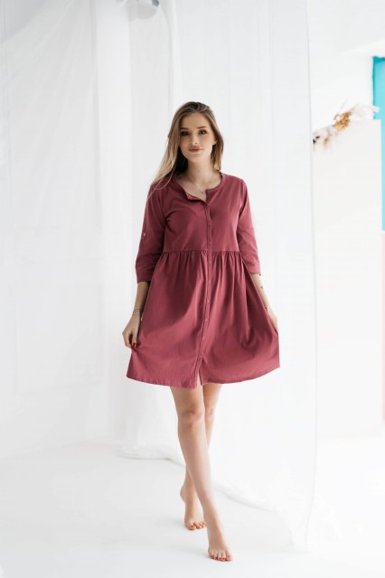 Koszula nocna ciążowa i do karmienia z rękawem 3/4 Paris/ Malaga - Dolce Sonno