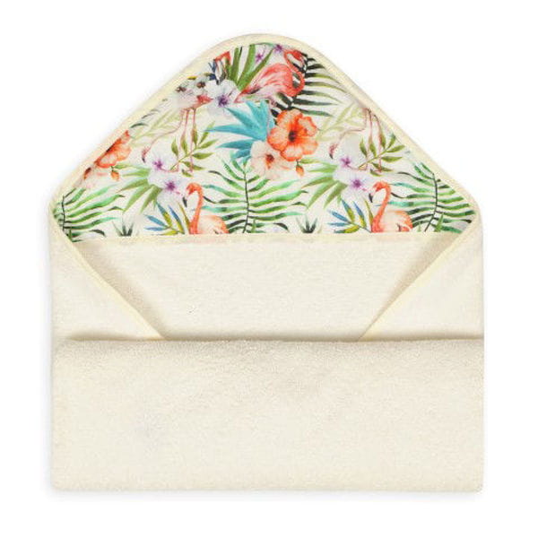 Okrycie kapielowe bawełniane 100x100 cm Maxi Print/Ecru - Baby Matex