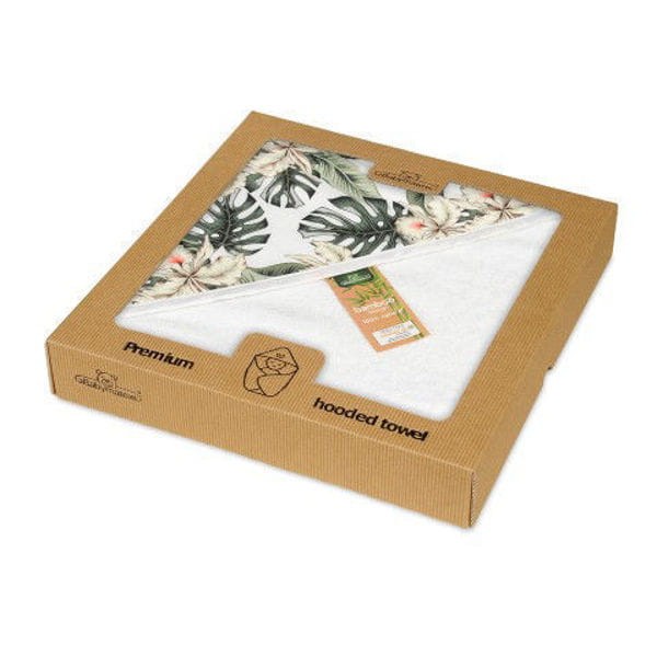 Bambusowe okrycie kąpielowe 100x100 cm Bamboo Design/biel - Baby Matex