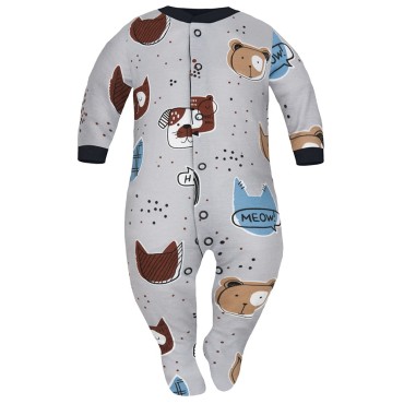 Pajac niemowlęcy Szary Zwierzak - Dolce Sonno