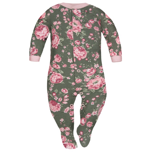 Pajac niemowlęcy Kwiaty Zieleń - Dolce Sonno
