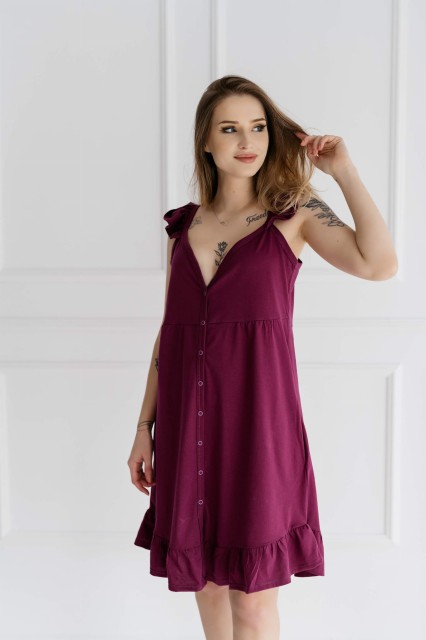 Koszula nocna ciążowa i do karmienia na ramiączkach Irma/ Anymone - Dolce Sonno