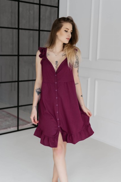 Koszula nocna ciążowa i do karmienia na ramiączkach Irma/ Anymone - Dolce Sonno