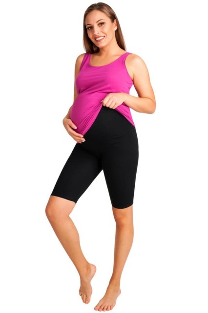 Krótkie legginsy ciążowe czarne - Dolce Sonno