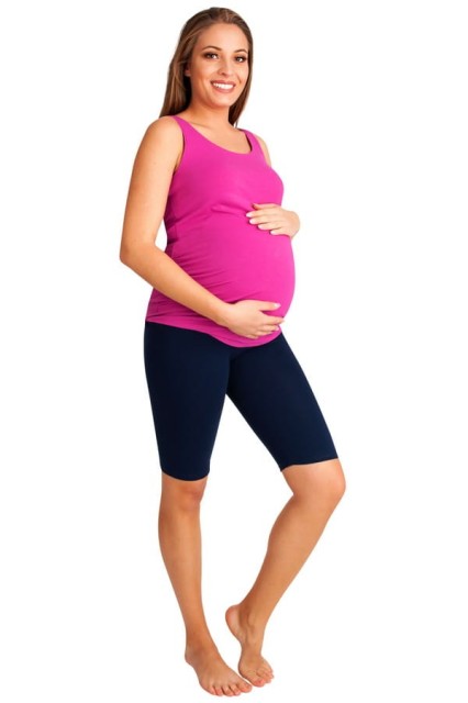 Krótkie legginsy ciążowe, granatowe - Dolce Sonno