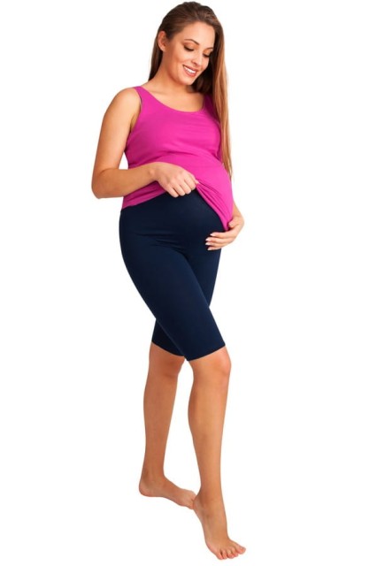 Krótkie legginsy ciążowe, granatowe - Dolce Sonno