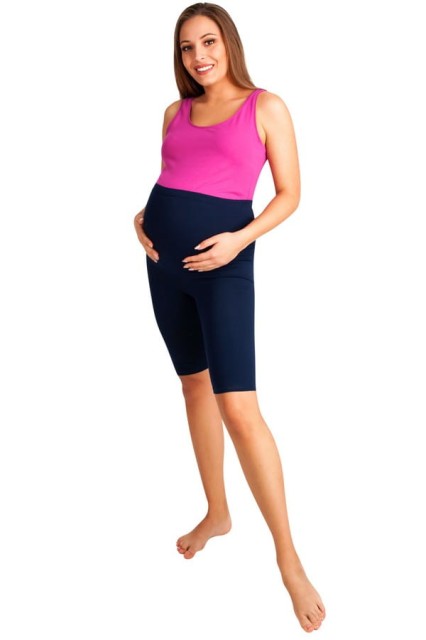 Krótkie legginsy ciążowe, granatowe - Dolce Sonno