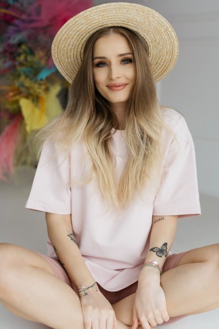 Legginsy krótkie prążkowane Blush - Dolce Sonno